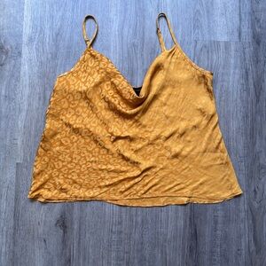 Banana Republic Mustard Animal Print Cami Top - Size Small